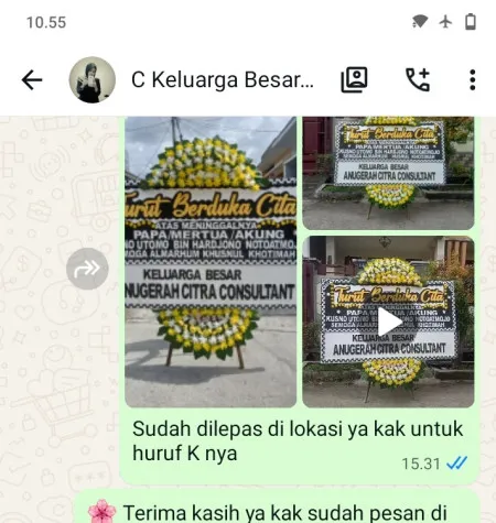 Pengiriman Papan Bunga Duka Kreo Selatan